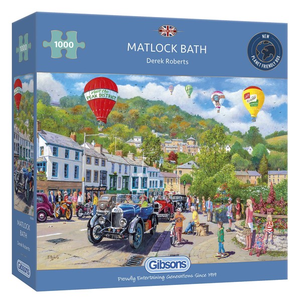 Matlock Bath 1000 Piece Jigsaw Puzzle | Peak District Jigsaw Puzzle| Sustainable Puzzle for Adults | Premium 100% Recycled Board |  Great Gift for Adults | Gibsons Games