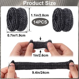 VARMDUKKE 14PCS Finger Bandages for Finger Tips, Breathable Finger Cots Finger Protectors for Wounds, Elastic Finger Gloves Thumb Covers for Garden, Kitchen, Sculpture -Black