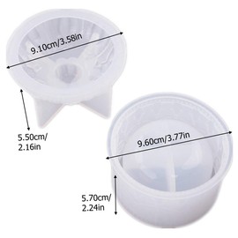 Vintage Jar Resin Mold with Lid Silicone Storage Box Mould for Epoxy Casting DIY Resin Crafts Kits Rustic Bottle Display Jewelry Trinket Container Candle Holder Home Decor Organizer Gift