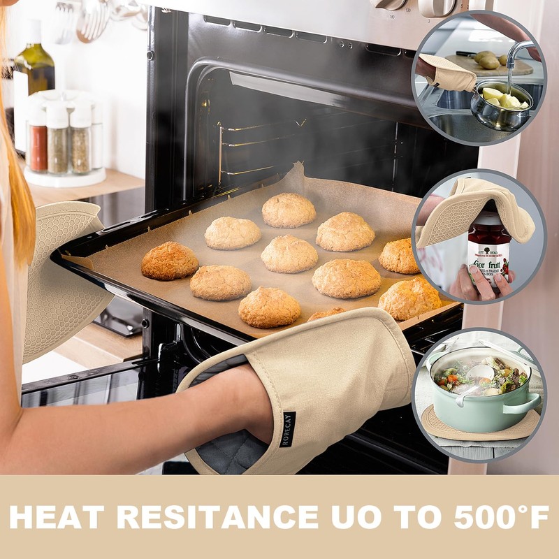 2-Pack Silicone Pot Holders for Kitchen Heat Resistant up to