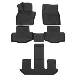 Powerty Floor Mats for 2024 2025 Mazda CX-90 CX90 Accessories Floor Liners 6&7 Seater with 3 Rows Floor Mat Heavy-Duty Floor Liner All Weather CX90 Car Floor Mats