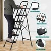 Segawe 5 Step Ladder w/ Tool Platform Anti-Slip Wide Pedal