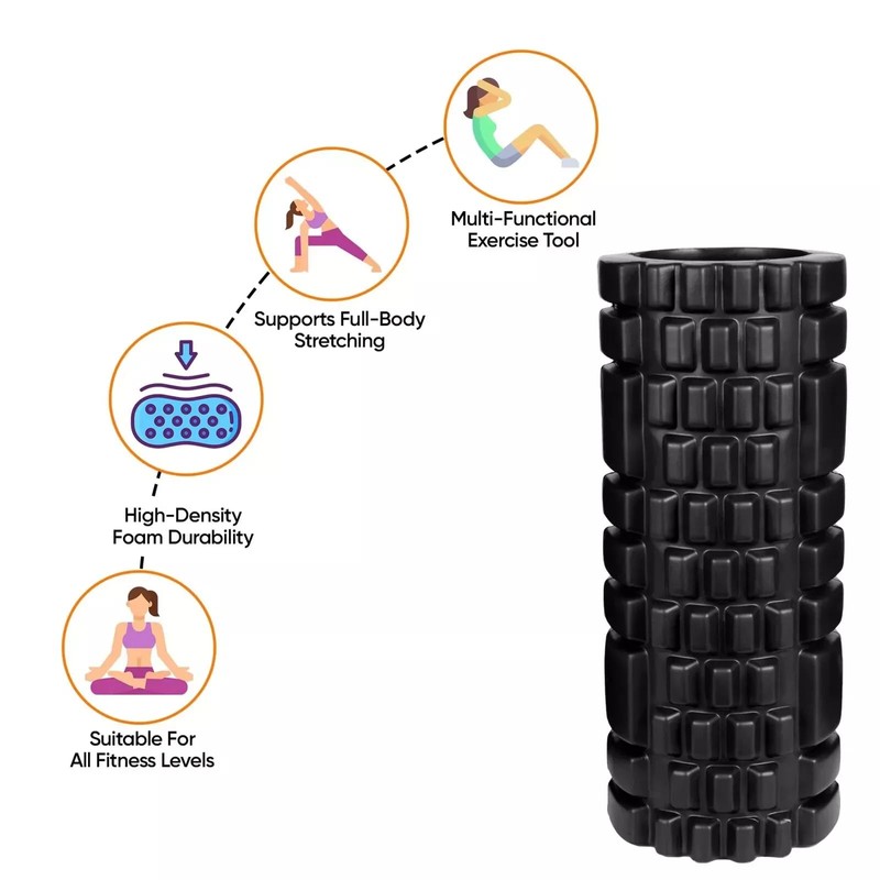 13" Exercise Foam Roller for Deep Tissue Muscle Therapy Massage
