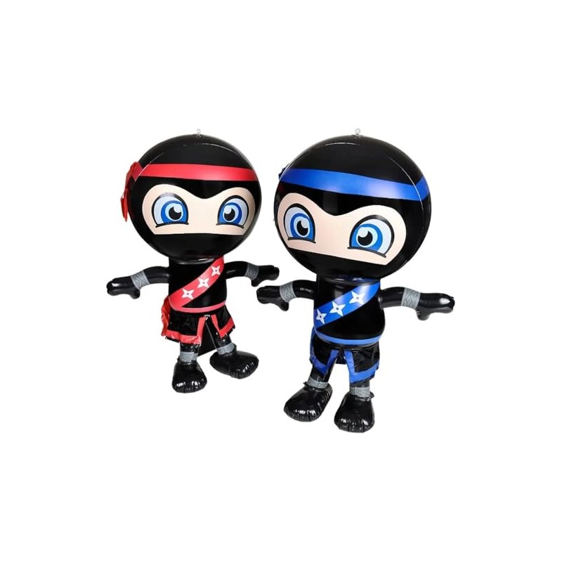 Set of 2 Inflatable 24" NINJAS/PARTY Decorations/INFLATES/Toys/Red/Blue/DECOR
