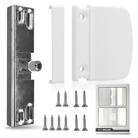Ante bellum Balcony Door Catch and Handle Set - Exterior Door Handle with Catch, Suitable for Patio and Balcony Doors, Includes Screws, Designed for Easy Installation (Traffic White)
