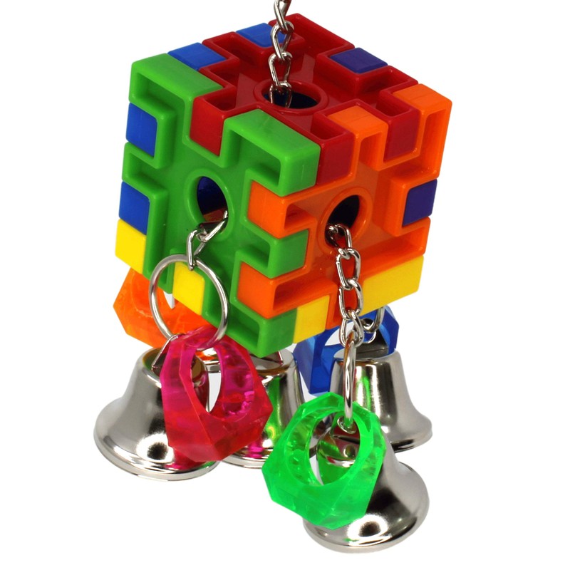 Bonka Bird Toys 3475 Bell Cube Pull Small Bird Toy