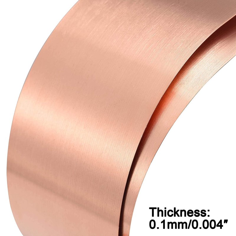 Mifrsnu Copper Sheet Roll, Metal Foil Plate 1000mm x 50mm