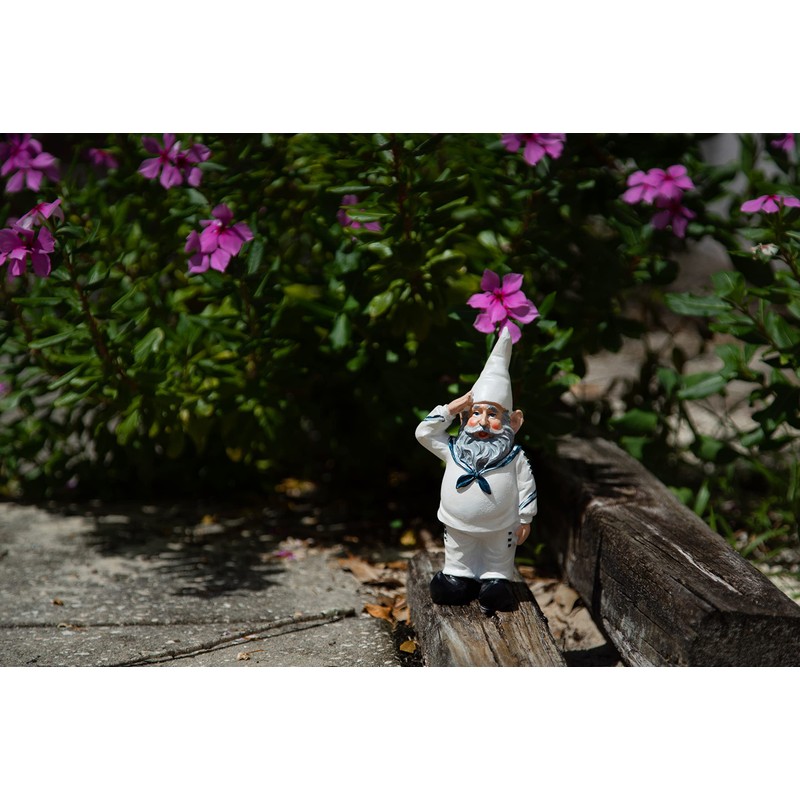 Zeckos 8-Inch Tall United States Navy Garden Gnome Statue, an