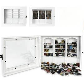 YEFDG Anxiety Bookshelf Ornament, Shake Bookshelf Shake Away Your Anxiety, Gifts for Book Lovers, Miniature Book Library(with 200PCS Mini Books), for Home Room Living Room Office Decor Mini Bookshelf