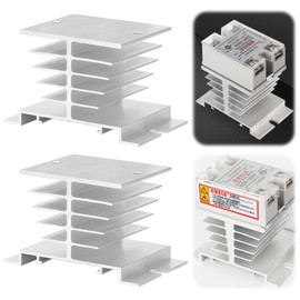 REYLNXR Solid Relay Heatsink Heat Module SSR Small Heatsink Aluminum Alloy Temperature Control (Product Contents: Set of 2 Solid Relay Heatsinks)