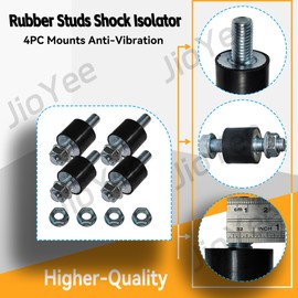 M12 Rubber Studs Shock Isolator Mounts Anti-Vibration Replacement for Split Heat/Water Pumps, Air Compressors, Harvester, Garage Motor, Generator, Gasoline Engines, Diesel Engines, DIY (4 Pack)