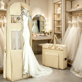 72" Wedding Dress Garment Bag, Beige