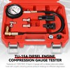 Auto Dynasty TU-15A Diesel Engine Compression Gauge Tester Adapters Cylinder