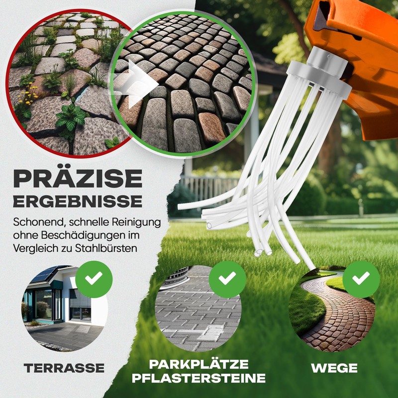 GARDCORE® 2-in-1 Weed Brush Cutter [Mowing & Plaster Cleaning |