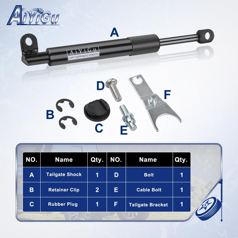 AiYiGu Tailgate Assist Accessories, Truck Tail Gate Lift Assist Tailgate