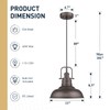 zeyu Farmhouse Pendant Light, 1-Light Industrial Hanging Light Fixture 11-inch,