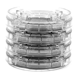 GOTOTOP 8 Pcs/Set Plastic Round Shape Multi-Slot Chair Bed Riser Elephant Feet Lifter Furniture Extra Raiser Stand Leg Raisers Non-Slip Bed Raiser for Table Desk (Transparent)