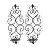 2 Pcs Candle Holder Exquisite Classical Style Black Iron Wall