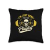 I'm Just Here For The Playlist Workout Playlist Throw Pillow