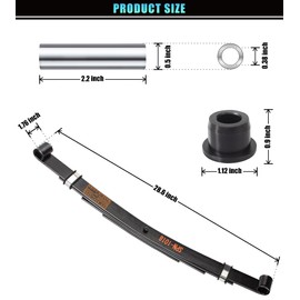 Geggkake Heavy Duty EZGO TXT Rear Leaf Spring Bushings & Sleeves Kit, Fits 1994-Up Golf Cart - 4 Leaf