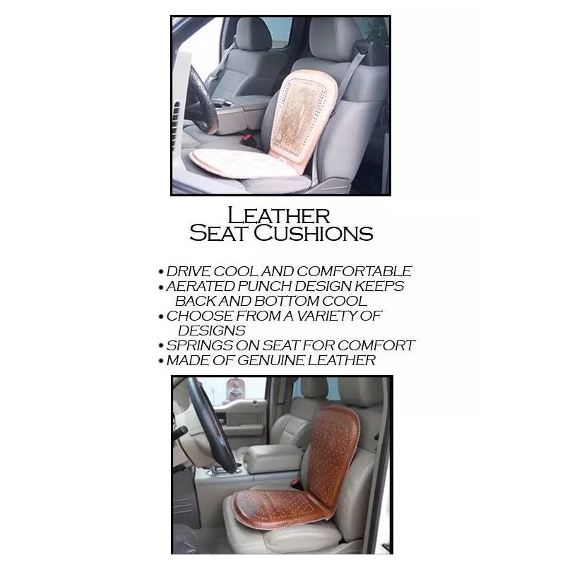 Neutron Motorsports Genuine Mexican Respaldo Leather Car/Truck Seat Cushion Aztec