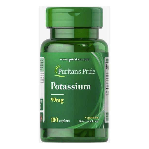 Puritan's Pride Potassium 99 mg - 100 Caplets