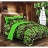 Regal Comfort Biohazard Green Full/Queen 3pc Comforter Set with 2