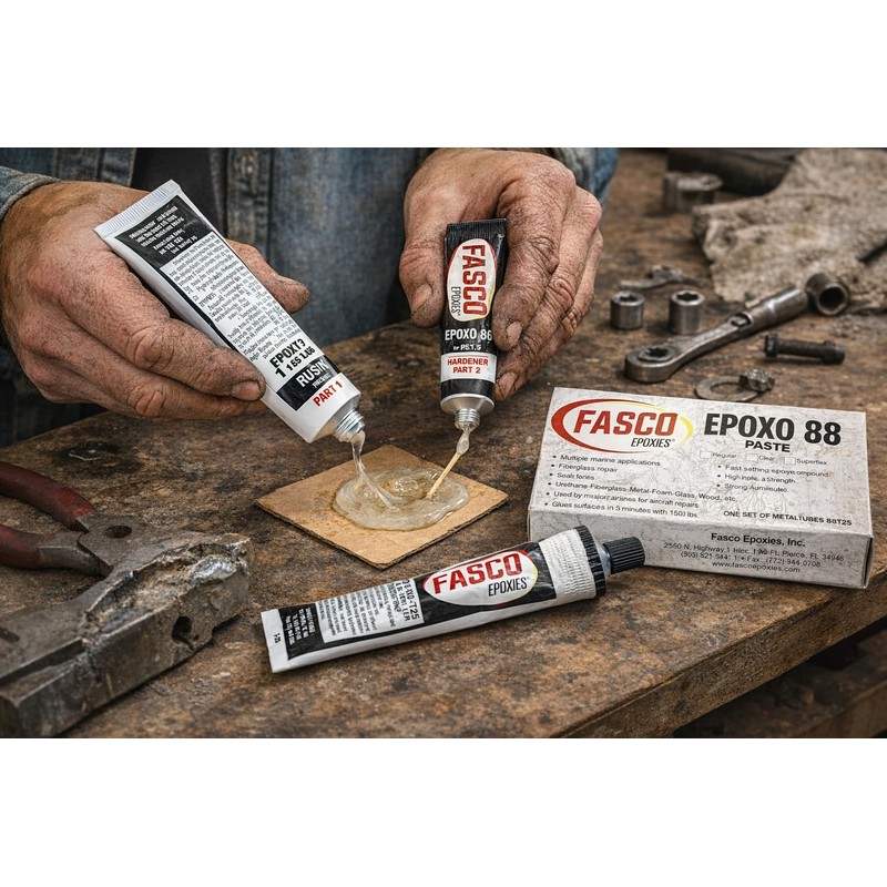 Fasco Epoxo-88 | 6min Set Epoxy Paste Clear Adhesive Glue