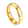 TRUMIUM 4mm Tungsten Wedding Band Ring for Men Women Gold