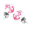 Mianova Small, Round, Stud Earrings, silver-plated with Motif, for Women