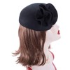Lawliet Womens Teardrop Wool Felt Fascinator Tam Beret Casque Cocktail