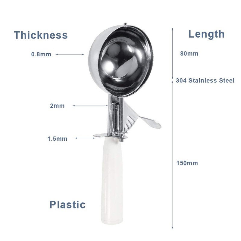 Yosoo Stainless Steel Ice Cream Spoon Fruit Vegetable Spoons Kitchen