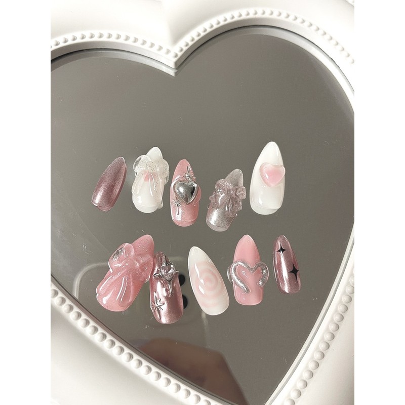 Lovely Maki Handmade Nail Tips - Almond Egg / 러블리마키