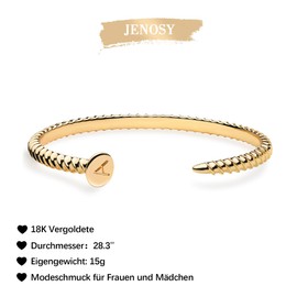 Jenosy 14K Gold-Plated Bracelet Women's Gold, Brass, gold