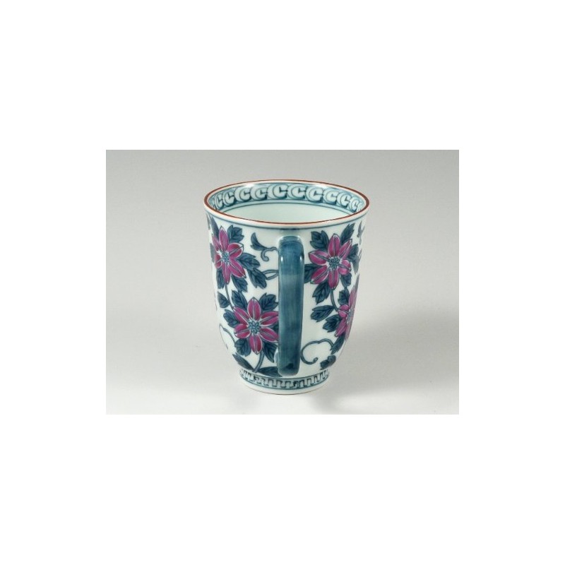 有田 Hasami 洸 琳窯 Dyed 11th Iron Fire Flower peamagukappu