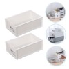 SHOWERORO Simple Elegant 2-pack Storage Boxes Stackable Storage Case Drawer