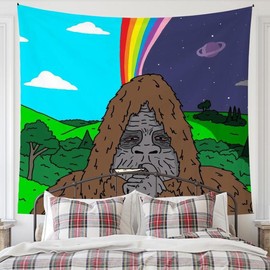 Cartoon Gorilla Pattern Tapestry, 1 Count Wall Hanging Tapestry, Wall Decor for Home Living Room Bedroom Dormitory Gym - Size: 180cmx230cm, pattern: Gorilla