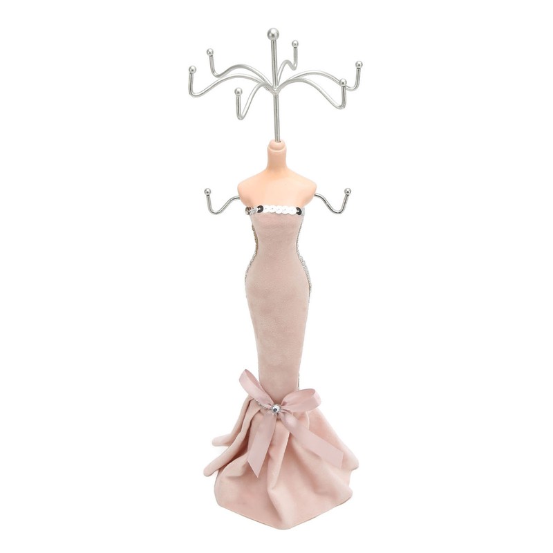 Mannequin Ring Hanging Tower Long Bodycon Dress Strapless Mannequin Earring