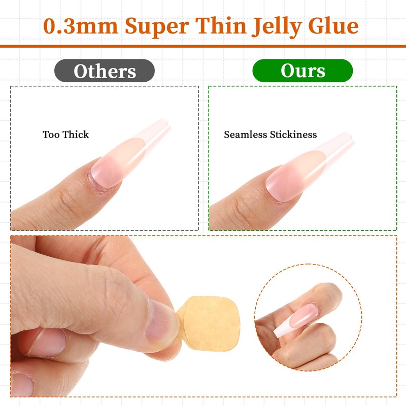 Nail Adhesive Tabs, Clear Super Strong Solid Nail Adhesive Tabs,