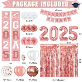 Ragnhild Graduation Party Decorations Class of 2025 Graduation Decorations with Congrats