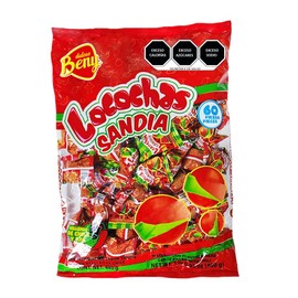BENY LOCOCHAS PEG BAG HARD CANDY WITH CHILI POWDER CENTER 5.1OZ 18PCS (WATERMELON (SANDIA))