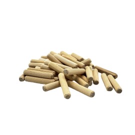 Rhino Wood Industries - 3/8" x 2" - 300 Pack Wooden Dowel Pins - Kiln Dried, Fluted, and Beveled (3/8" x 2", 300pk)
