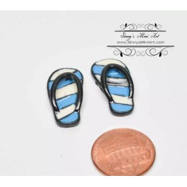 SMA 1:12 Dollhouse Miniature Slippers/Blue D95-A