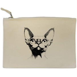 'Sphynx Cat Portrait' Canvas Clutch Bag/Accessory Case (CL00042915)