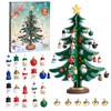 Douthfolle Advent Calendar 2024 with Wooden Christmas Tree and 30