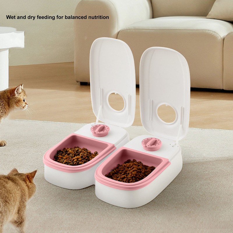 2 Meal Automatic Pet Feeder Large Capacity Smart Timed Dry