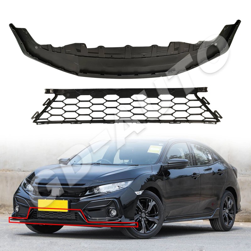 GD-AUTO Front Lower Bumper Cover Grill For 2017 2018 2019