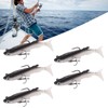 HERCHR Soft Fishing Lures, 5 pcs Soft PVC Slow Sinking