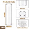 TBWIND 12Pcs Glass Cylinder Vases 12 Inch Tall Clear Vases