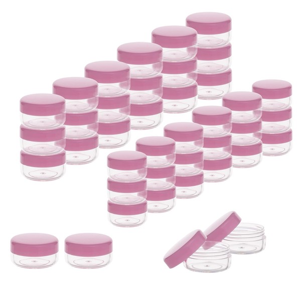 3 Gram Cosmetic Containers Pink 200pcs Sample Jars Tiny Makeup Sample Containers with lids